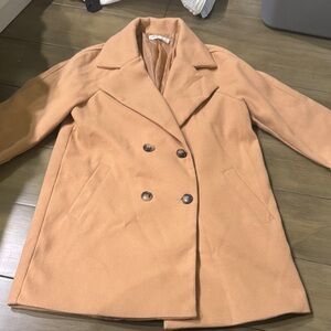 Girls (9y/o)Tan Double-Breasted Coat SHEIN great condition